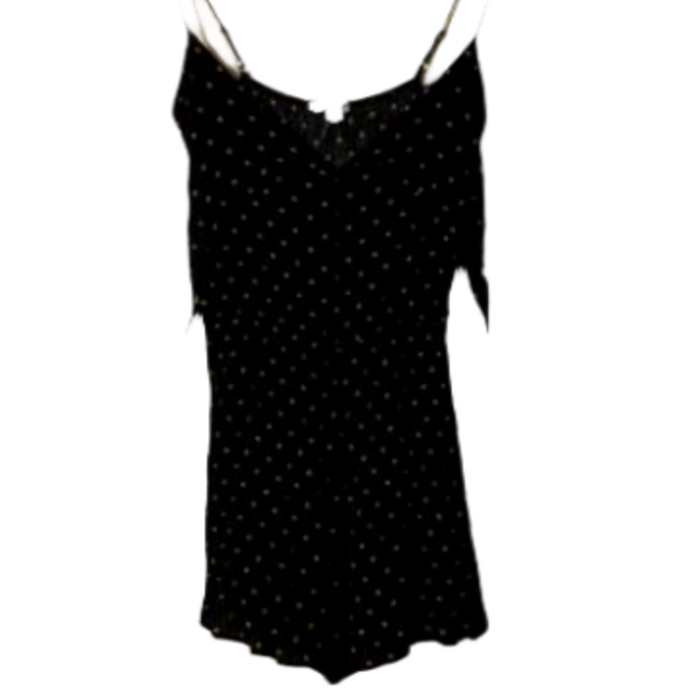 Charlotte Russe Black Tie Front Romper Medium